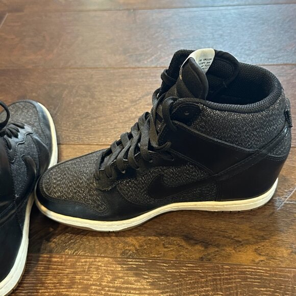 Women's Nike Dunk Sky High Black and White Sneakers - Picture 2 of 9